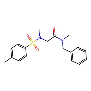 N-benzyl-N-methyl-2-[methyl-(4-methylphenyl)sulfonylamino]acetamide structure