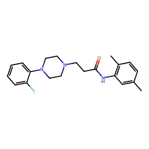 N-(2,5-dimethylphenyl)-3-[4-(2-fluorophenyl)piperazin-1-yl]propanamide structure