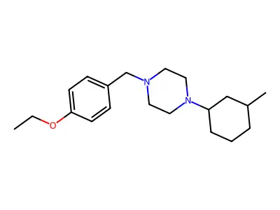 1-[(4-Ethoxyphenyl)methyl]-4-(3-methylcyclohexyl)piperazine structure
