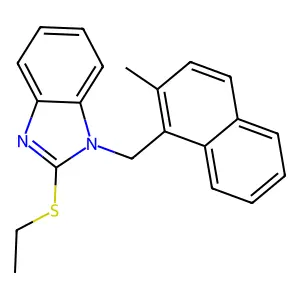 2-Ethylsulfanyl-1-[(2-methylnaphthalen-1-yl)methyl]benzimidazole structure