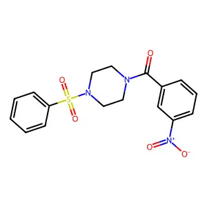 [4-(Benzenesulfonyl)piperazin-1-yl]-(3-nitrophenyl)methanone structure