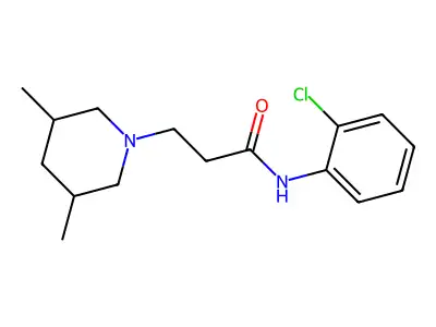 N-(2-chlorophenyl)-3-(3,5-dimethylpiperidin-1-yl)propanamide structure
