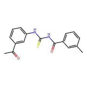 N-[(3-acetylphenyl)carbamothioyl]-3-methylbenzamide structure