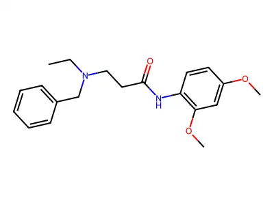 3-[benzyl(ethyl)amino]-N-(2,4-dimethoxyphenyl)propanamide structure