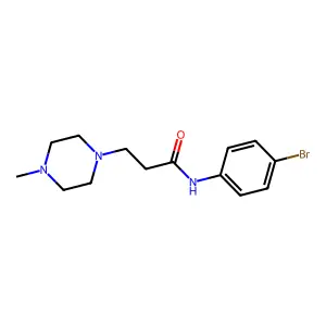 N-(4-bromophenyl)-3-(4-methylpiperazin-1-yl)propanamide structure