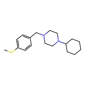 1-Cyclohexyl-4-[(4-methylsulfanylphenyl)methyl]piperazine structure