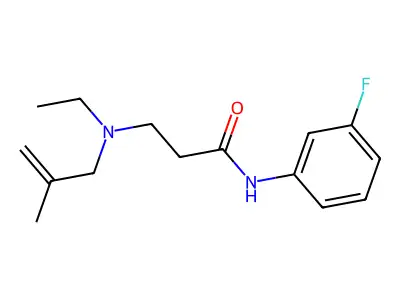 3-[ethyl(2-methylprop-2-enyl)amino]-N-(3-fluorophenyl)propanamide structure
