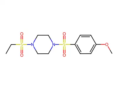 1-Ethylsulfonyl-4-(4-methoxyphenyl)sulfonylpiperazine structure
