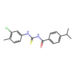 N-[(3-chloro-4-methylphenyl)carbamothioyl]-4-propan-2-ylbenzamide structure