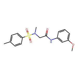 N-(3-methoxyphenyl)-2-[methyl-(4-methylphenyl)sulfonylamino]acetamide structure