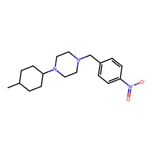1-(4-Methylcyclohexyl)-4-[(4-nitrophenyl)methyl]piperazine structure
