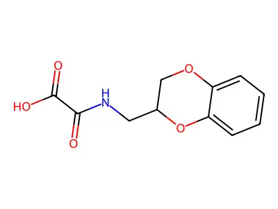 [(2,3-Dihydro-1,4-benzodioxin-2-ylmethyl)amino](oxo)acetic acid structure