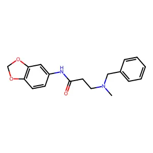 N-(1,3-benzodioxol-5-yl)-3-[benzyl(methyl)amino]propanamide structure