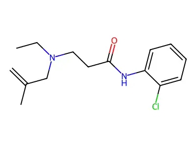 N-(2-chlorophenyl)-3-[ethyl(2-methylprop-2-enyl)amino]propanamide structure