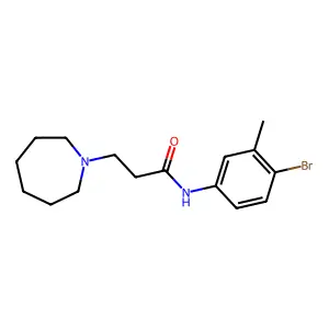 3-(azepan-1-yl)-N-(4-bromo-3-methylphenyl)propanamide structure