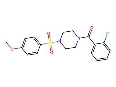 (2-Chlorophenyl)-[4-(4-methoxyphenyl)sulfonylpiperazin-1-yl]methanone structure