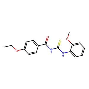 4-ethoxy-N-[(2-methoxyphenyl)carbamothioyl]benzamide structure