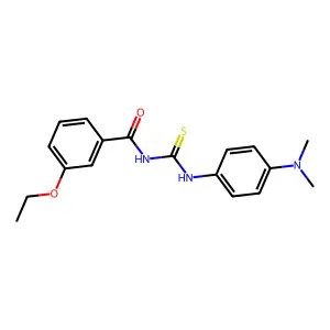 N-[4-(dimethylamino)phenyl]-N'-(3-ethoxybenzoyl)thiourea structure