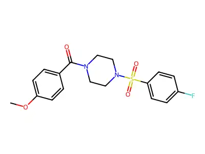 [4-(4-Fluorophenyl)sulfonylpiperazin-1-yl]-(4-methoxyphenyl)methanone structure