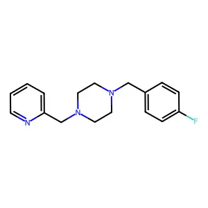 1-[(4-Fluorophenyl)methyl]-4-(pyridin-2-ylmethyl)piperazine structure