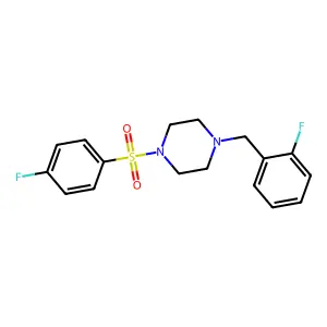 1-[(2-Fluorophenyl)methyl]-4-(4-fluorophenyl)sulfonylpiperazine structure