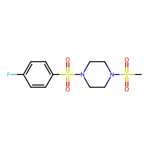 1-[(4-Fluorophenyl)sulfonyl]-4-(methylsulfonyl)piperazine structure