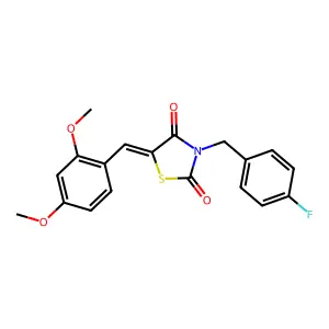 5-(2,4-Dimethoxybenzylidene)-3-(4-fluorobenzyl)-1,3-thiazolidine-2,4-dione structure