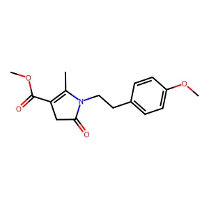 methyl 1-[2-(4-methoxyphenyl)ethyl]-5-methyl-2-oxo-3H-pyrrole-4-carboxylate structure