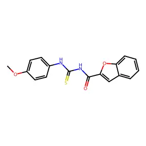 N-[(4-methoxyphenyl)carbamothioyl]-1-benzofuran-2-carboxamide structure