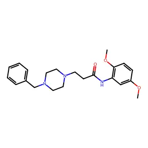 3-(4-benzylpiperazin-1-yl)-N-(2,5-dimethoxyphenyl)propanamide structure