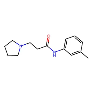 N-(3-methylphenyl)-3-pyrrolidin-1-ylpropanamide structure