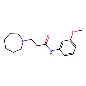 3-(azepan-1-yl)-N-(3-methoxyphenyl)propanamide structure