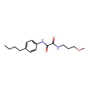 N'-(4-butylphenyl)-N-(3-methoxypropyl)oxamide structure