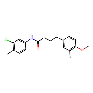 N-(3-chloro-4-methylphenyl)-4-(4-methoxy-3-methylphenyl)butanamide structure