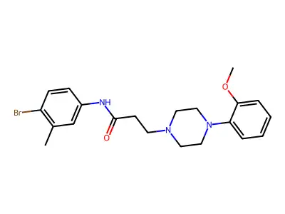 N-(4-bromo-3-methylphenyl)-3-[4-(2-methoxyphenyl)piperazin-1-yl]propanamide structure