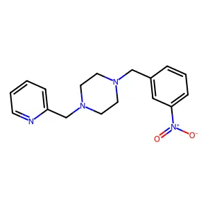 1-[(3-Nitrophenyl)methyl]-4-(pyridin-2-ylmethyl)piperazine structure