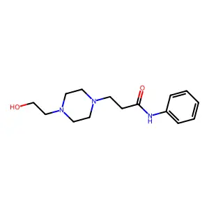3-[4-(2-hydroxyethyl)piperazin-1-yl]-N-phenylpropanamide structure