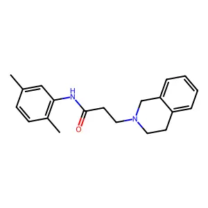 3-(3,4-dihydro-1H-isoquinolin-2-yl)-N-(2,5-dimethylphenyl)propanamide structure