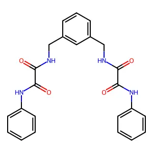N-[[3-[[(2-anilino-2-oxoacetyl)amino]methyl]phenyl]methyl]-N'-phenyloxamide structure