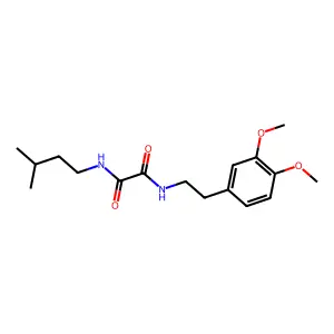 N-[2-(3,4-dimethoxyphenyl)ethyl]-N'-(3-methylbutyl)oxamide structure