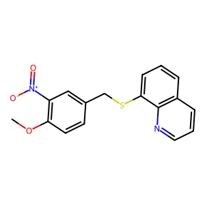 8-[(4-Methoxy-3-nitrobenzyl)sulfanyl]quinoline structure