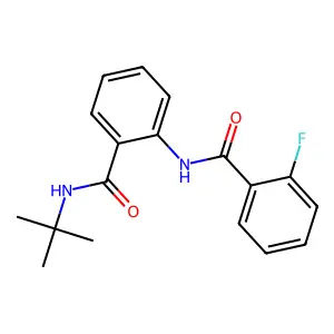 N-tert-butyl-2-[(2-fluorobenzoyl)amino]benzamide structure