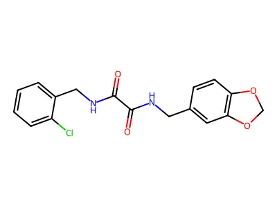 N-(1,3-benzodioxol-5-ylmethyl)-N'-(2-chlorobenzyl)ethanediamide structure