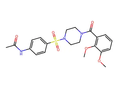 N-[4-[4-(2,3-dimethoxybenzoyl)piperazin-1-yl]sulfonylphenyl]acetamide structure