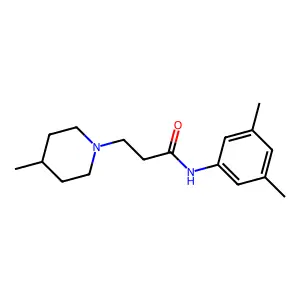 N-(3,5-dimethylphenyl)-3-(4-methylpiperidin-1-yl)propanamide structure