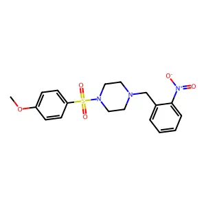 1-[(4-Methoxyphenyl)sulfonyl]-4-(2-nitrobenzyl)piperazine structure