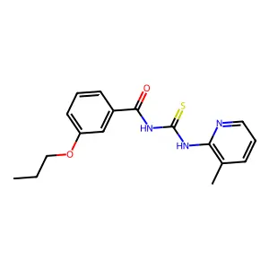 N-[(3-methylpyridin-2-yl)carbamothioyl]-3-propoxybenzamide structure