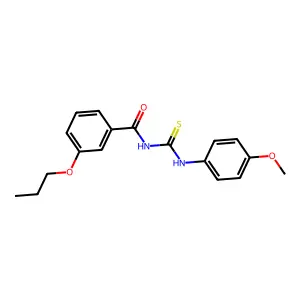 N-[(4-methoxyphenyl)carbamothioyl]-3-propoxybenzamide structure