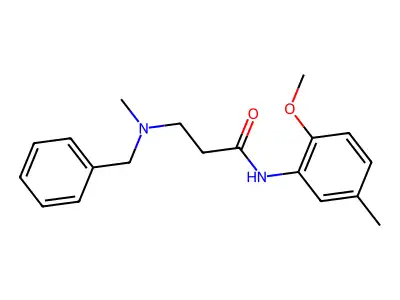 3-[benzyl(methyl)amino]-N-(2-methoxy-5-methylphenyl)propanamide structure