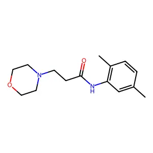 N-(2,5-dimethylphenyl)-3-morpholin-4-ylpropanamide structure
